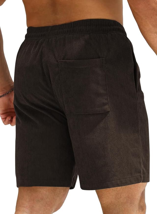 Detalle 2 de JMIERR Corduroy Shorts Herren – Sommer Freizeitshorts aus Baumwolle mit Stretch & elastischem Bund