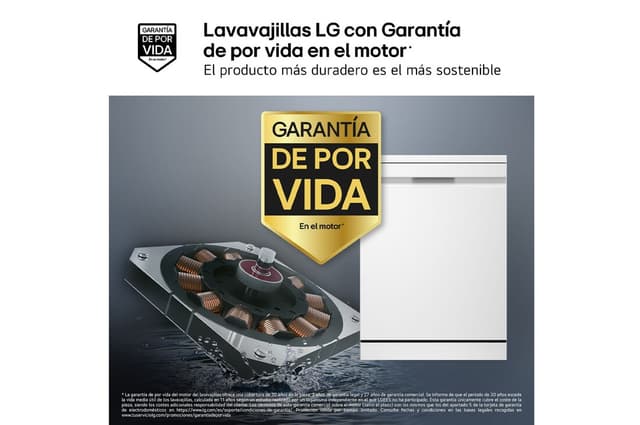 Detalle 2 de LG DF375HWS Lavavajillas QuadWash Steam, blanco
