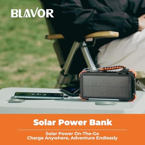 Thumbnail 6 de BLAVOR Power Bank Solar 20000mAh ⚡ Carga Rápida y Linterna
