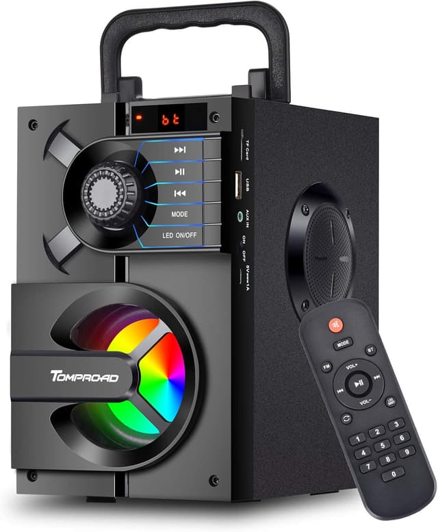 Imagen de Portable Bluetooth Speaker with Subwoofer and LED Lights en OfertitasTOP