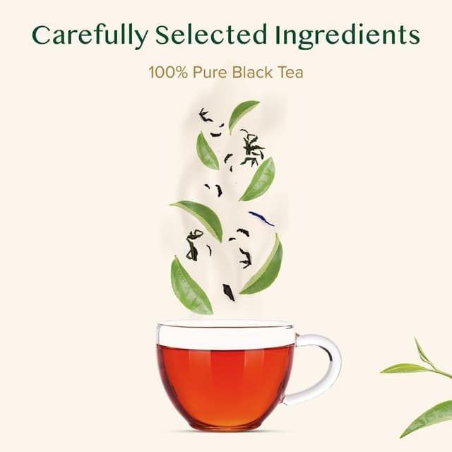 Detalle de VAHDAM Tè Darjeeling in foglia intera (30 bustine piramidali) di primo raccolto, tè nero puro