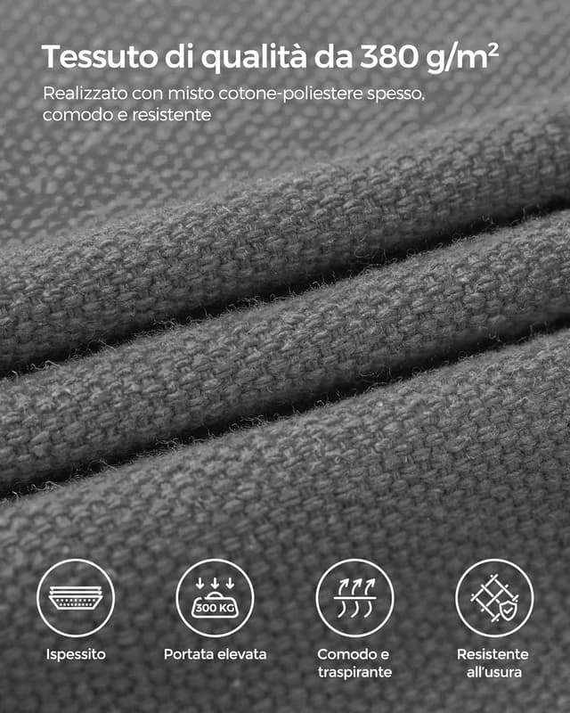 Detalle 1 de SONGMICS amaca doppia 300 kg, 210x150