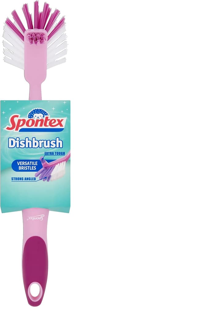 Detalle de Spontex Dish Brush for Washing Up Pink