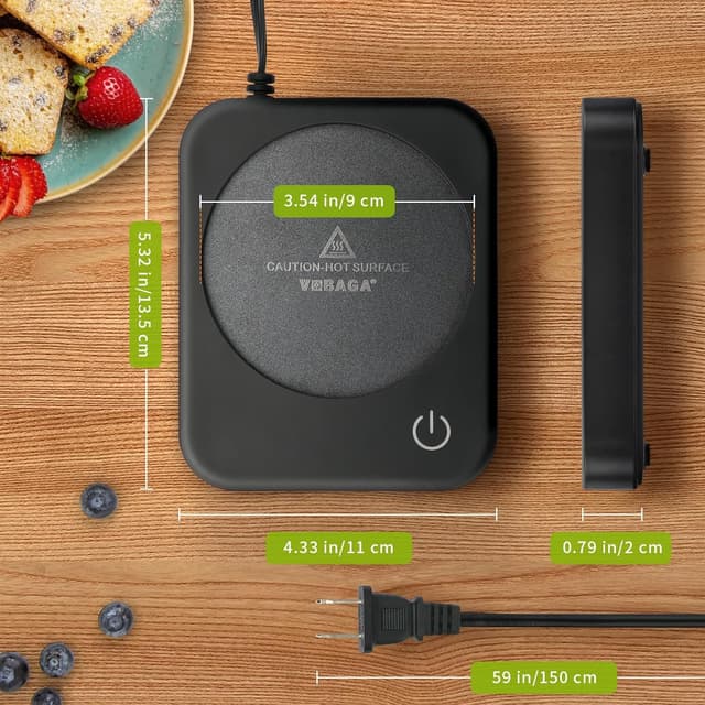 Thumbnail 5 de VOBAGA Coffee Mug Warmer with 3-Temp ⚡