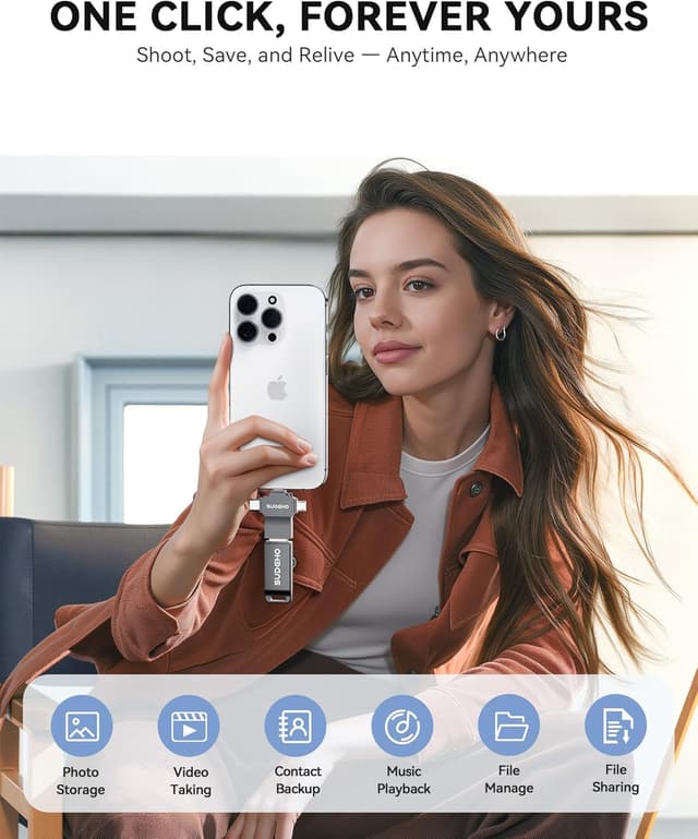 Detalle 2 de SUDEHO MFi Certified USB Stick 128GB for iPhone