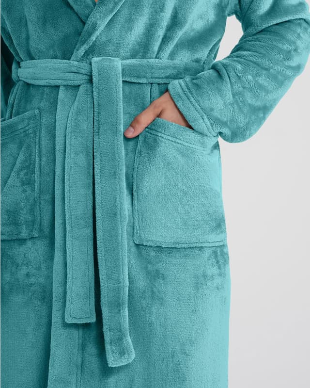 Detalle de Twinzen Kuschelfleece Morgenmantel S