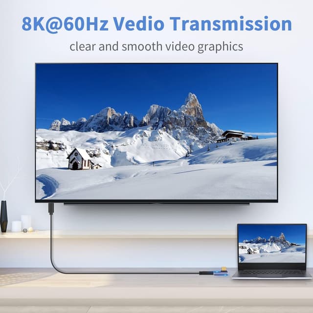 Detalle 2 de Duttek Adaptateur USB‑C 40 Gbps coudé 90° : charge 100 W et vidéo 8K@60 Hz