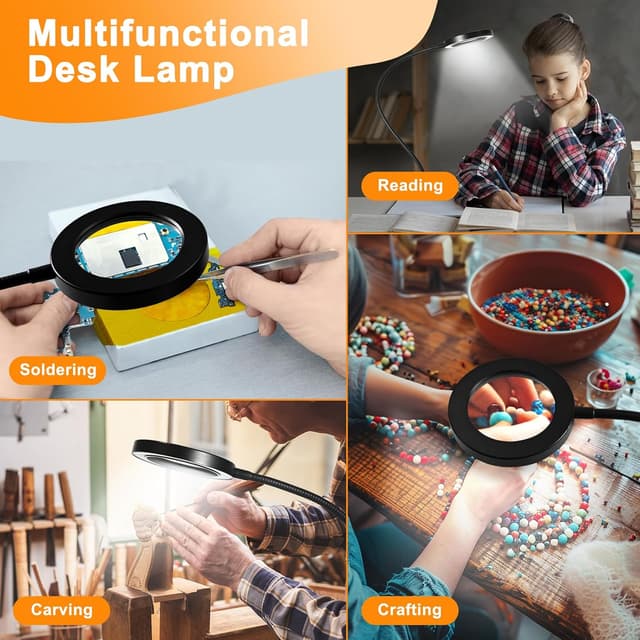 Thumbnail 6 de 10X Magnifying Glass with Light and Timer