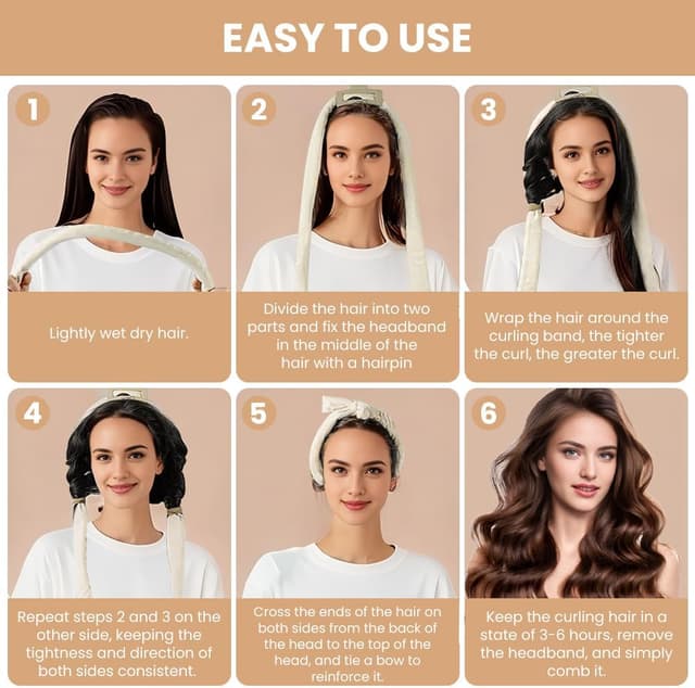 Detalle de BUTBU Bigodino per boccoli senza calore 160 cm