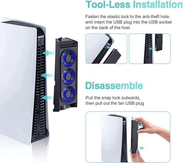 Thumbnail 5 de HUIJUTCHEN PS5 Lüfter 2 Stufen