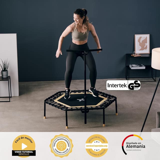Detalle 2 de SportPlus Fitness Trampolin entrenamiento seguro