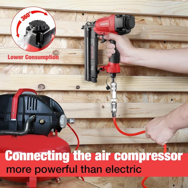 Thumbnail 5 de WORKPRO Chiodatrice pneumatica 2 in 1 18GA, max 7,1 bar