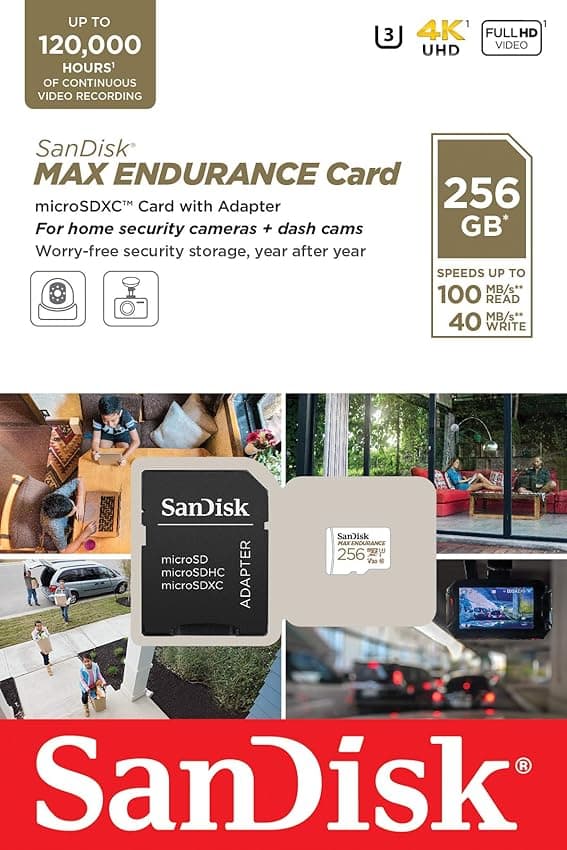 Detalle 2 de SanDisk MAX ENDURANCE 256 GB microSDXC para cámara de salpicadero