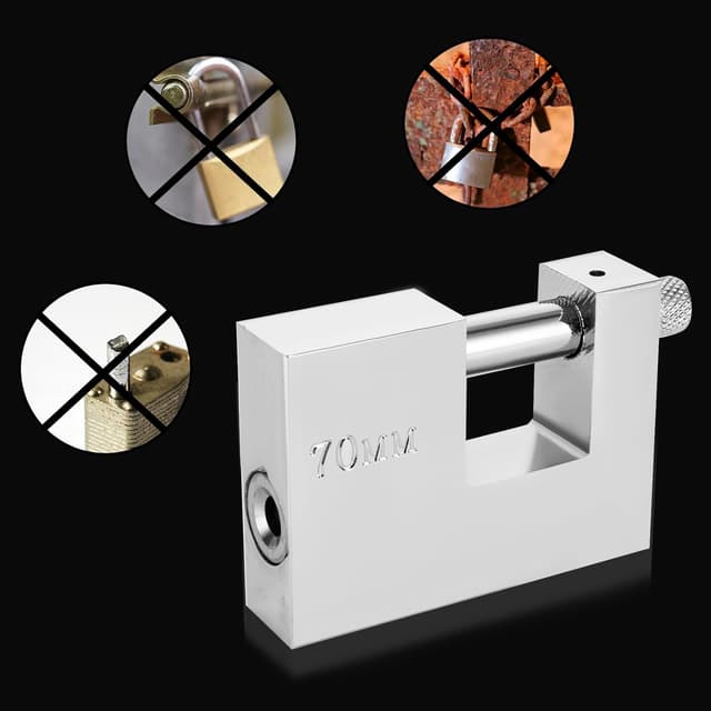Detalle 2 de ASelected Candado pesado 70 mm para exteriores