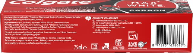 Thumbnail 2 de Colgate Max White Charcoal, pasta dental 75 ml