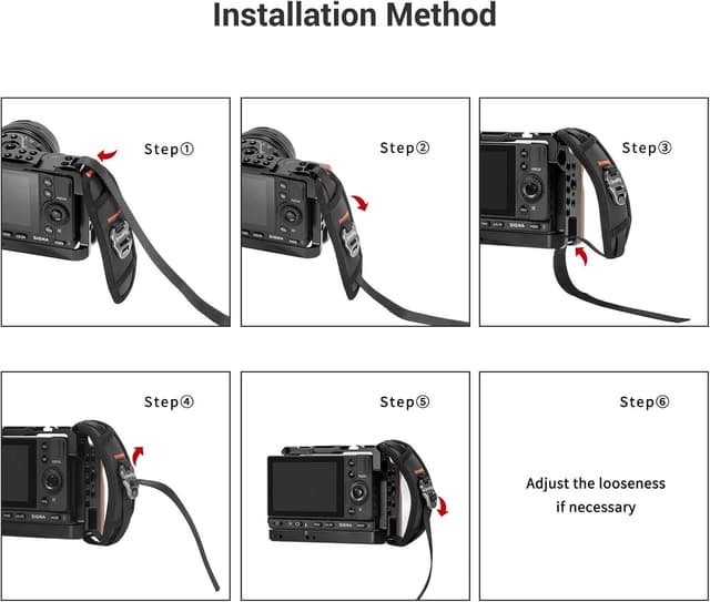 Detalle de SMALLRIG Kamera-Handschlaufe 12 mm (PAC2456B) für Cage & externen Seitengriff