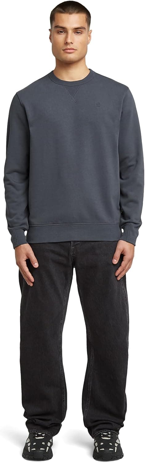 Detalle de G-STAR Herren Nifous Sweater mit geripptem Kragen