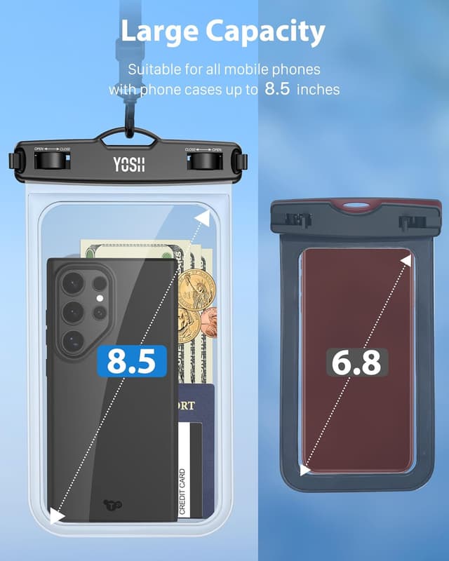 Thumbnail 2 de YOSH Waterproof Phone Pouch 8.5in 2-Pack