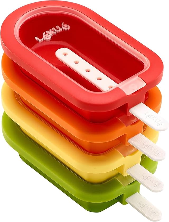 Imagen de Lékué Kit 4 Moldes Mini Polo Apilables 🍮, Silicona Multicolor en OfertitasTOP