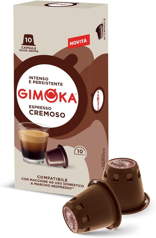 Detalle de Gimoka capsule compatibili Nespresso: assortimento di miscele e aromi (100 capsule)