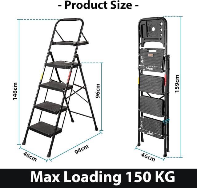 Thumbnail 2 de BONTEC 4 Step Ladder Folding 150kg
