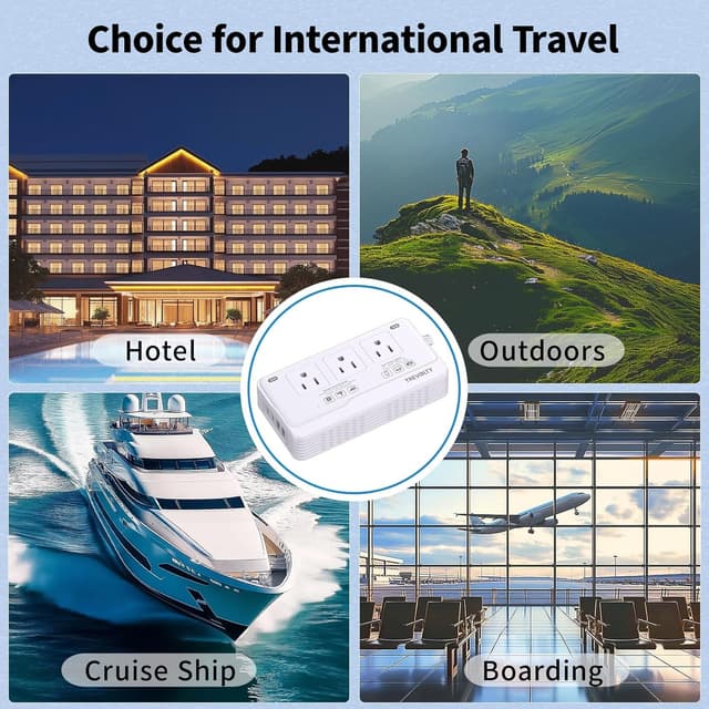 Thumbnail 6 de TREVOLTY 2000W Voltage Converter (US to Europe) with Multi-Port Travel Adapter, 3 AC Outlets + 2 USB-C + 2 USB-A