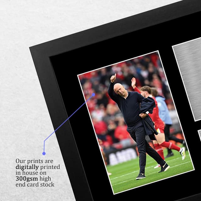 Detalle 2 de HWC Trading Arne Slot Liverpool Gifts A4 Framed Photo