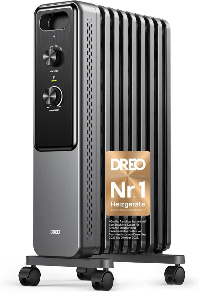 Detalle de Dreo Radiator 9 Rippen 2000W Öl-Heizkörper