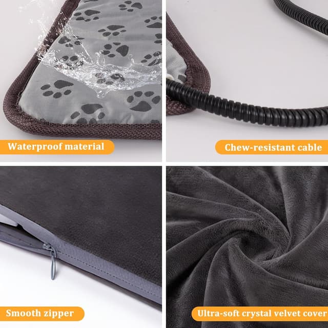 Detalle de OCCOUMR Haustier Heizkissen 45x45 cm