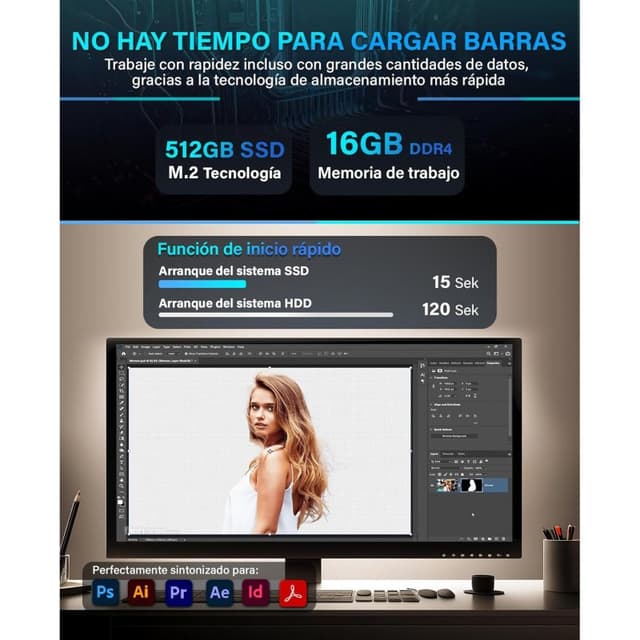 Detalle de GREED Multimedia V2 PC sobremesa 512 GB SSD