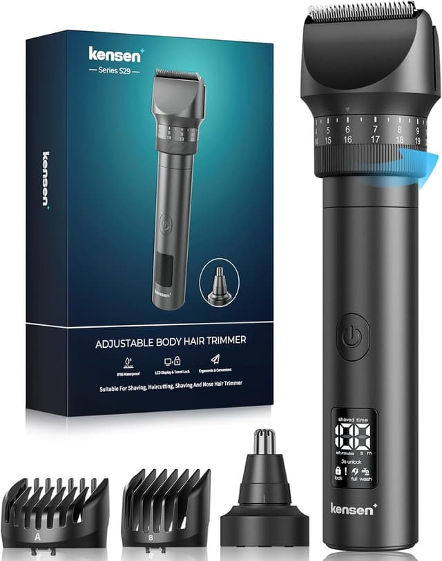 Detalle de Beard Trimmer Men 42‑Setting 120min Battery