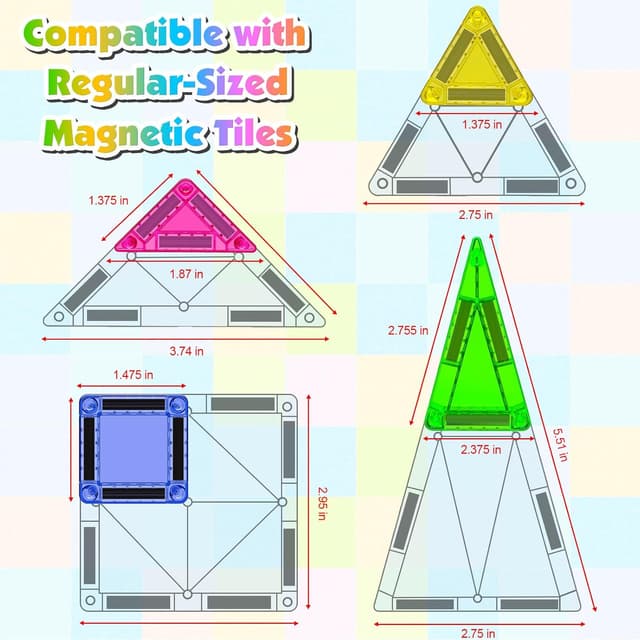 Detalle 2 de Mini Magnetic Tiles 40 PCS travel set
