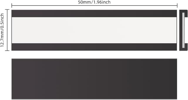 Detalle 2 de LLPT Magnetische Etikettenhalter MH1250 – 50 Stück, 12,7 x 50 mm