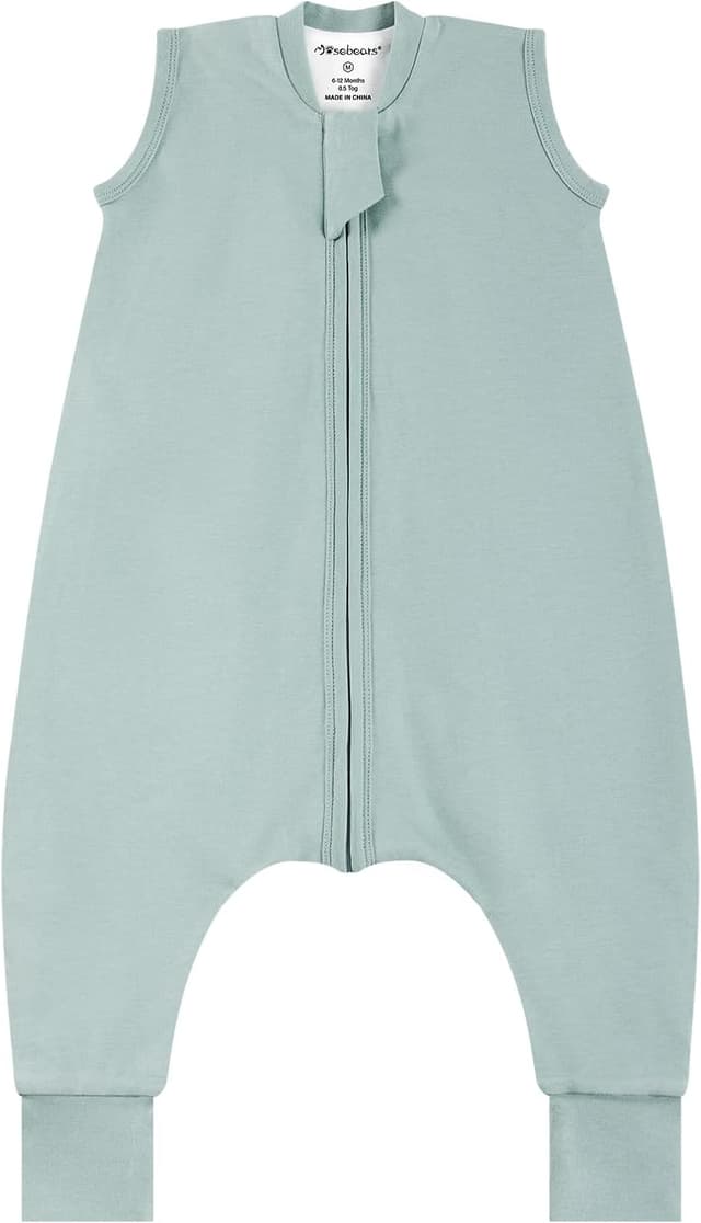 Detalle de Mosebears Sacco Nanna 1 Tog per bambini Calm Sage (65 cm, 6-12 mesi) in cotone traspirante