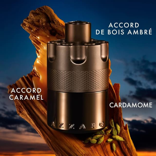 Detalle de Azzaro The Most Wanted Intense Homme Eau de Parfum Fougère Ambré Boisé – spray longue tenue