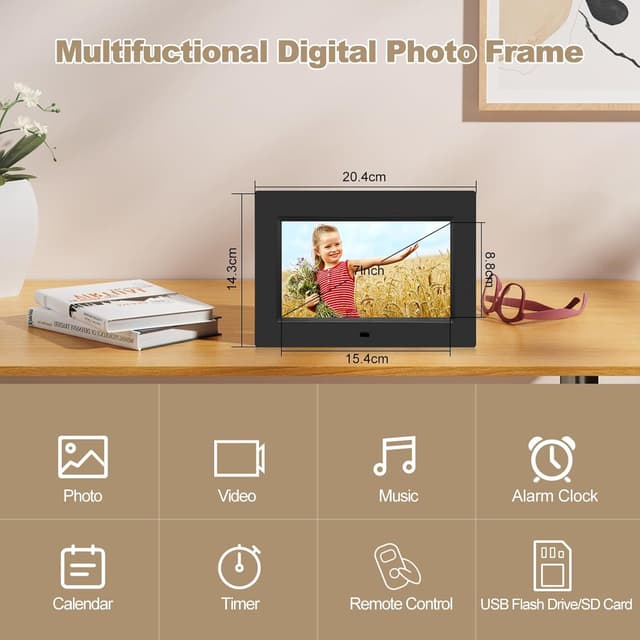 Thumbnail 2 de Digital Photo Frame 7 Inch IPS Display