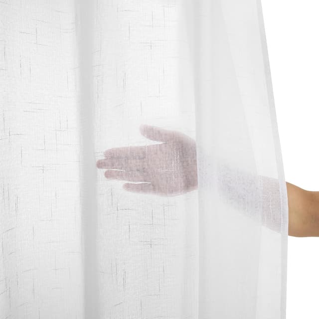 Detalle de Deconovo Voile Vorhang 280x140 Weiß