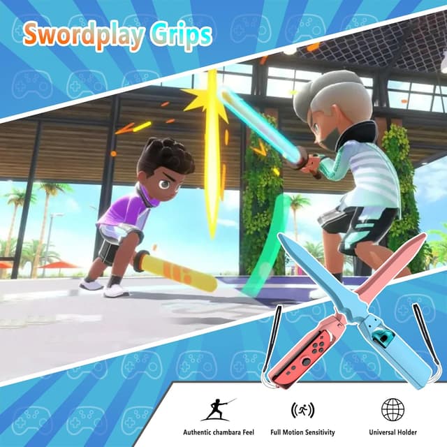 Detalle de AOKUMA Tempered Glass Screen Protector & 15-in-1 Accessories Kit for Nintendo Switch 2 Sports (2 Pack)