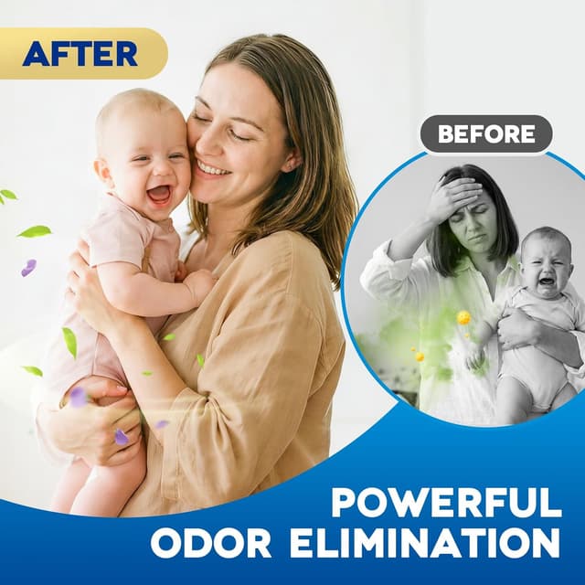 Detalle de 8 Pack Nappy Bin Refills (10M Extra Long) with Lavender Scent – Compatible with Tommee Tippee Sangenic & Sangenic-style systems