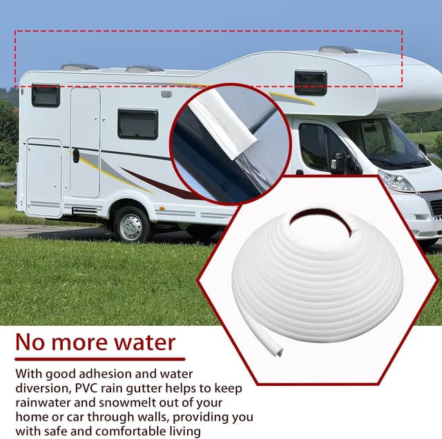 Detalle 2 de Grondaie per camper 10 metri bianche