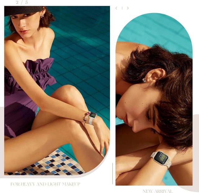 Thumbnail 6 de JJii Sung Bling Diamond Strap – sparkling rhinestone metal band for Apple Watch 38mm–49mm