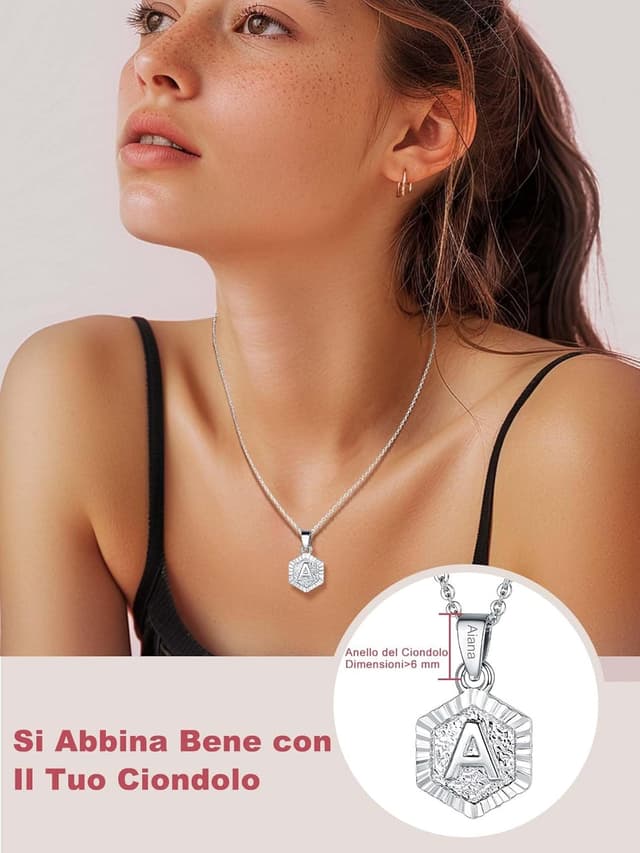 Detalle de FOCALOOK Collana uomo/donna con catena sottile da 2 mm in acciaio inox 316L (ricambio per pendente)