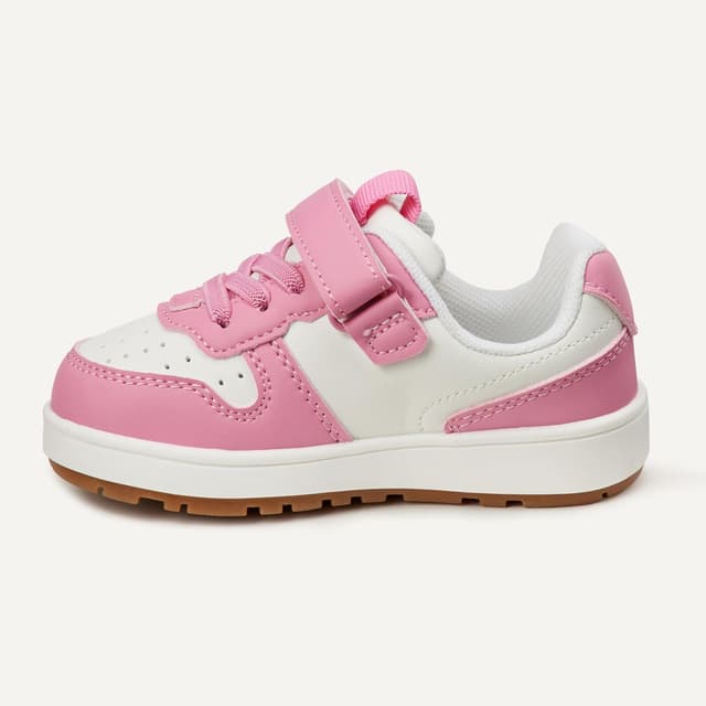 Detalle de Amazon Essentials Unisex Kids’ Low-Top Hook & Loop Court Trainers