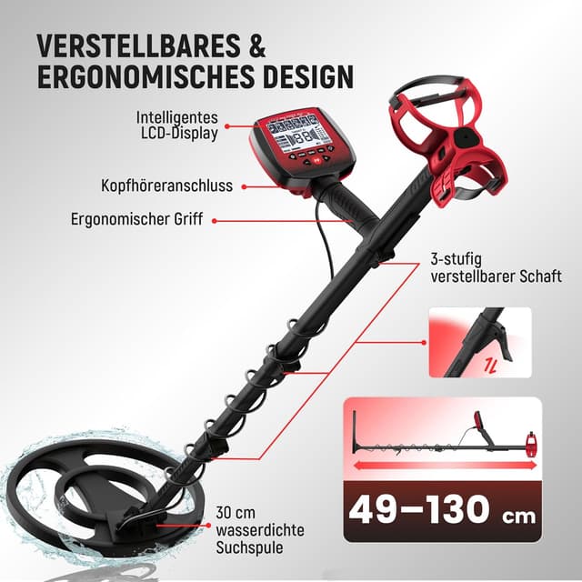 Detalle de KAIWEETS Metalldetektor 2026 Komplett-Set