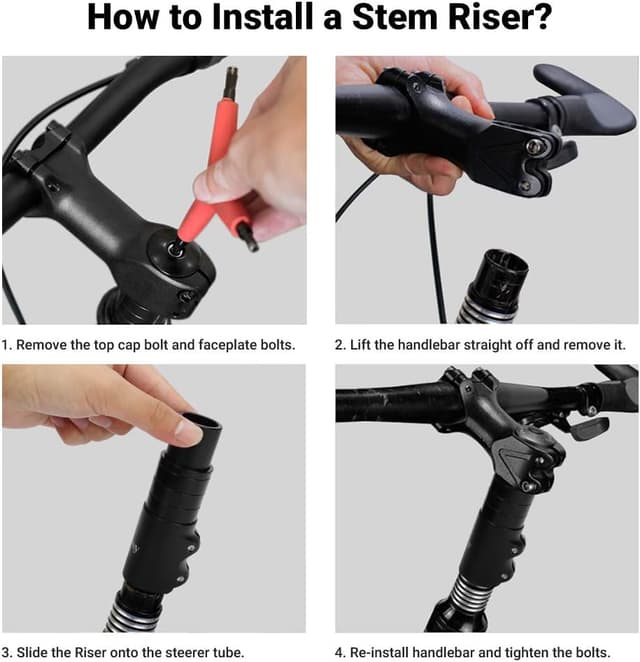 Detalle 1 de Bike stem riser 28.6mm for most bikes