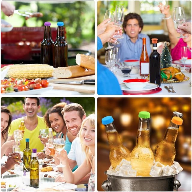 Thumbnail 6 de Riisoyu 30 Stück Silikon Kronkorken für Flaschen