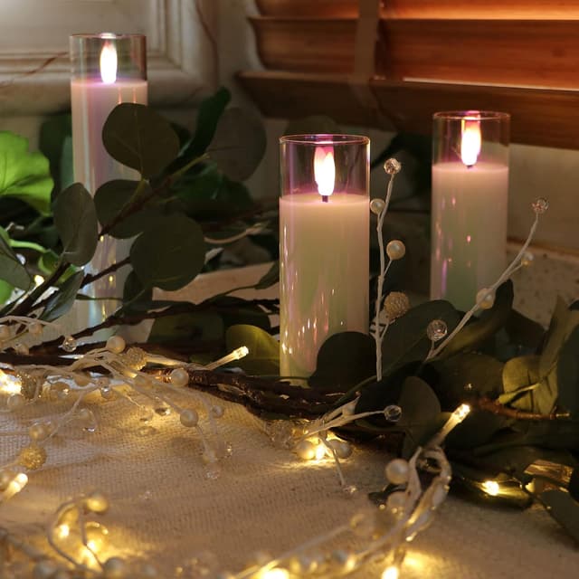 Thumbnail 6 de Rhytsing Pearlesent Glass LED Candles 5cm set of 4