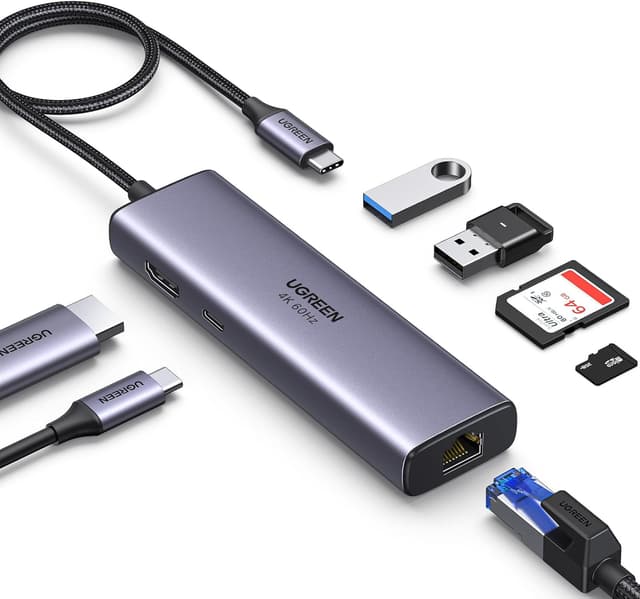 Detalle de UGREEN Revodok 107 Hub USB C 4K