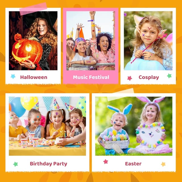 Thumbnail 5 de Bledras Temporary Glitter Tattoo 30 Colori Kit