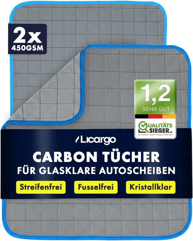 Imagen de LICARGO Carbon Fenstertücher 2er-Set en OfertitasTOP